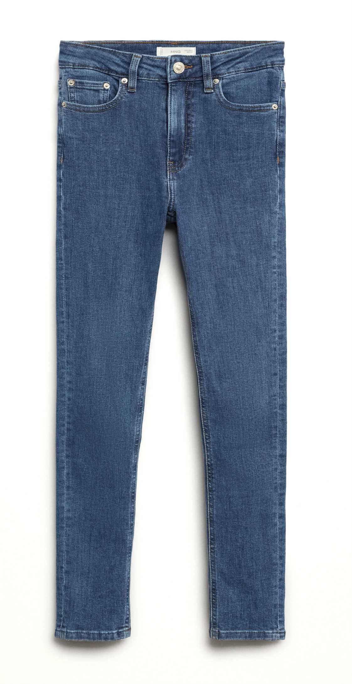 Mango nowe spodnie jeans rurki z wysokim stanem 13 14 lat 158