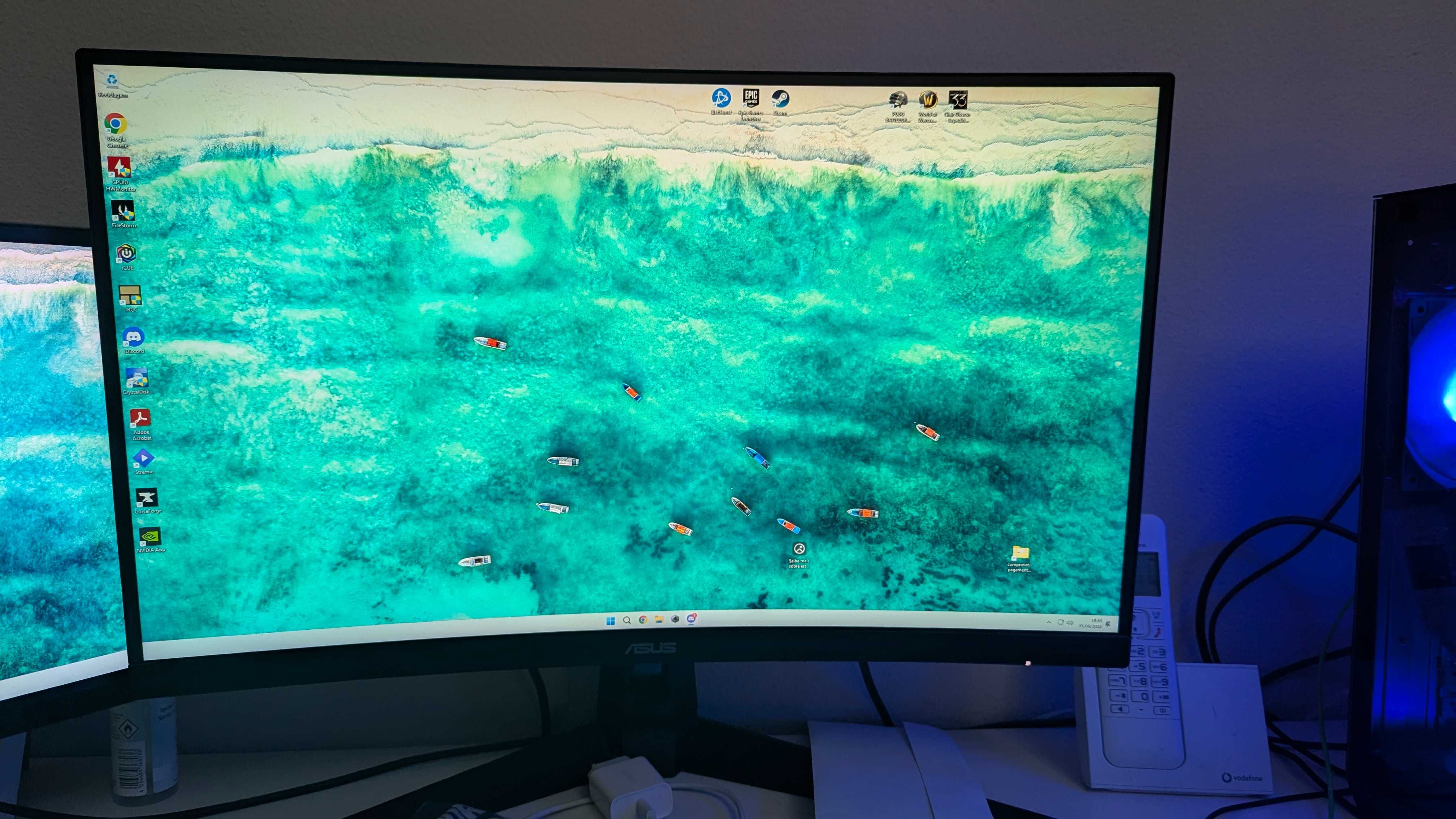 Monitor Asus 27" 1440p 166hz