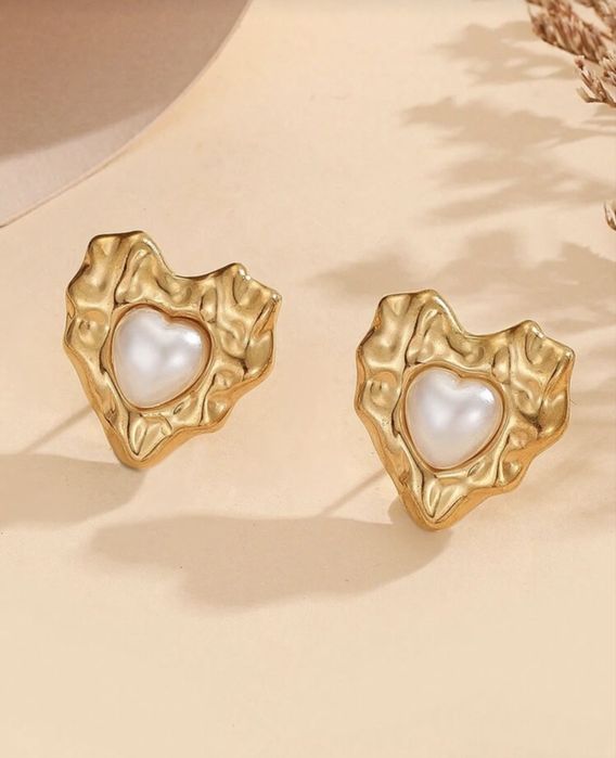 Kolczyki damskie nowe w kolorze złotym