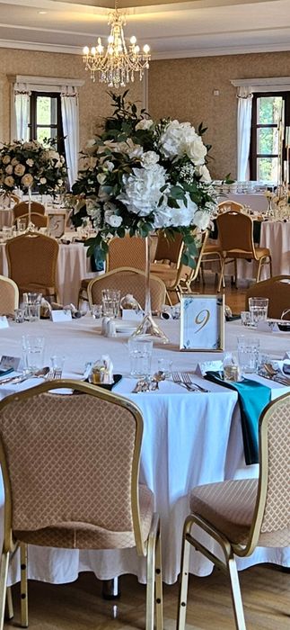 Numerki na stoły, złote ramki głębokie 10szt