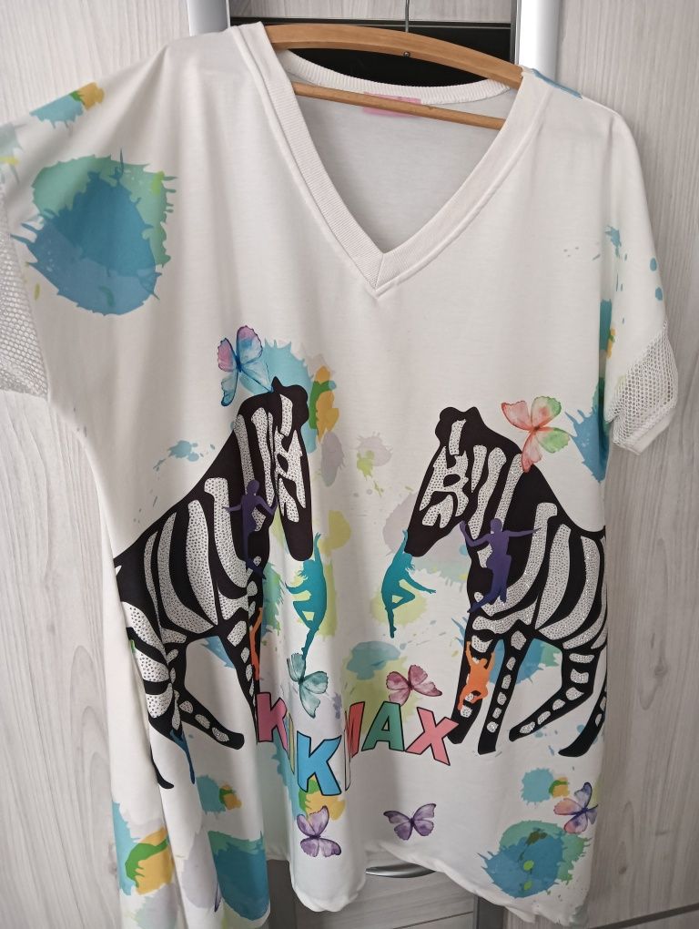 Tunika WAWA oversize 46/48/50, wiosenna, letnia