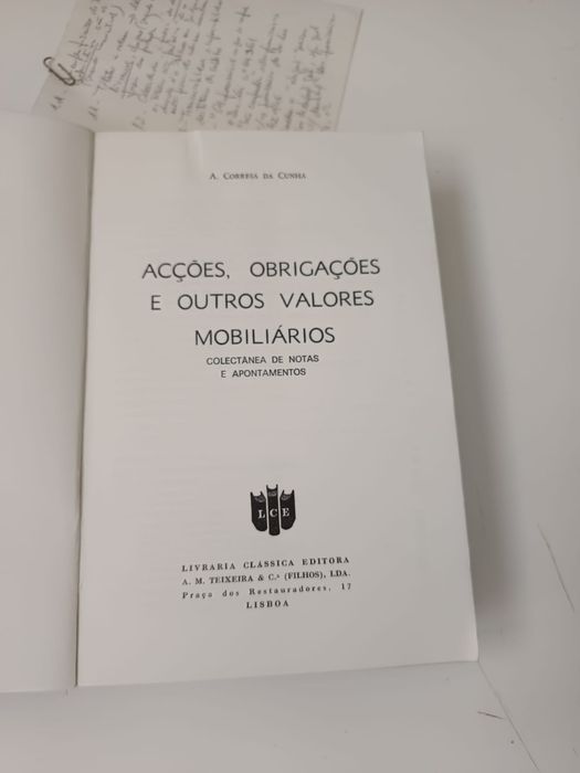 Acções obrigações e outros valores mobiliários