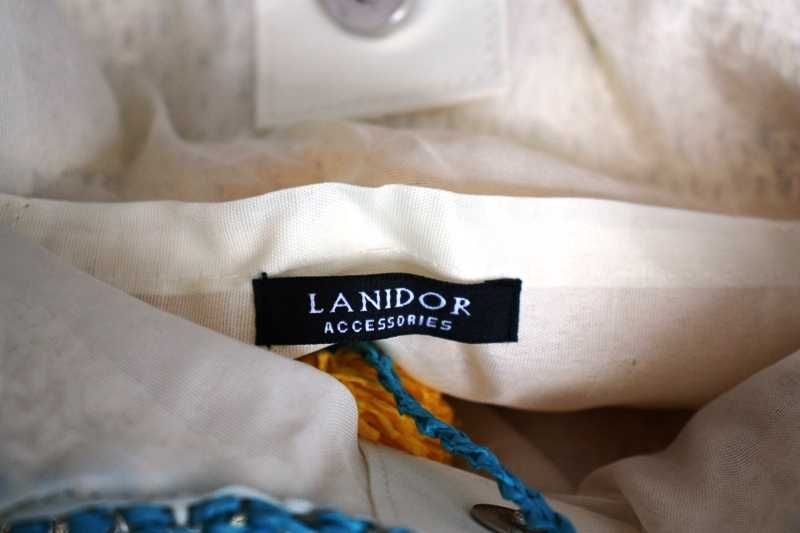 Saco amarelo azul e bege LANIDOR