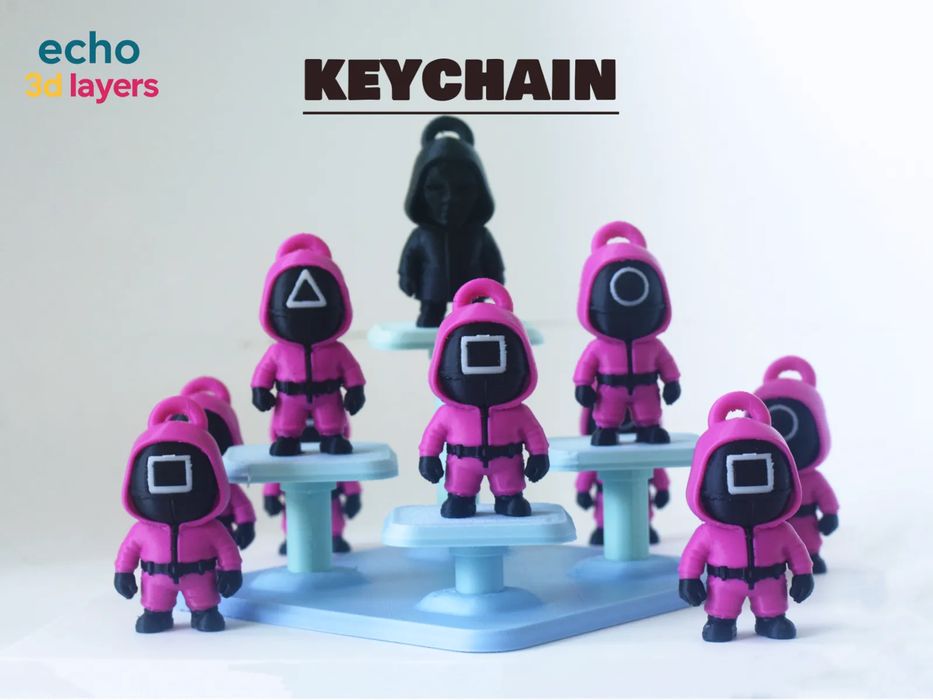 Mini Figuras Inspiração Squid Game para Mochila ou Chaveiro