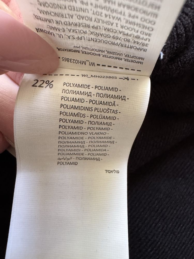 Nowy Czarny sweter  golf Mohito XXS Eco Viscose klasyczny basic