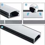 Besseto 20 sztuk 3,3 stopy czarny kanał aluminiowy LED