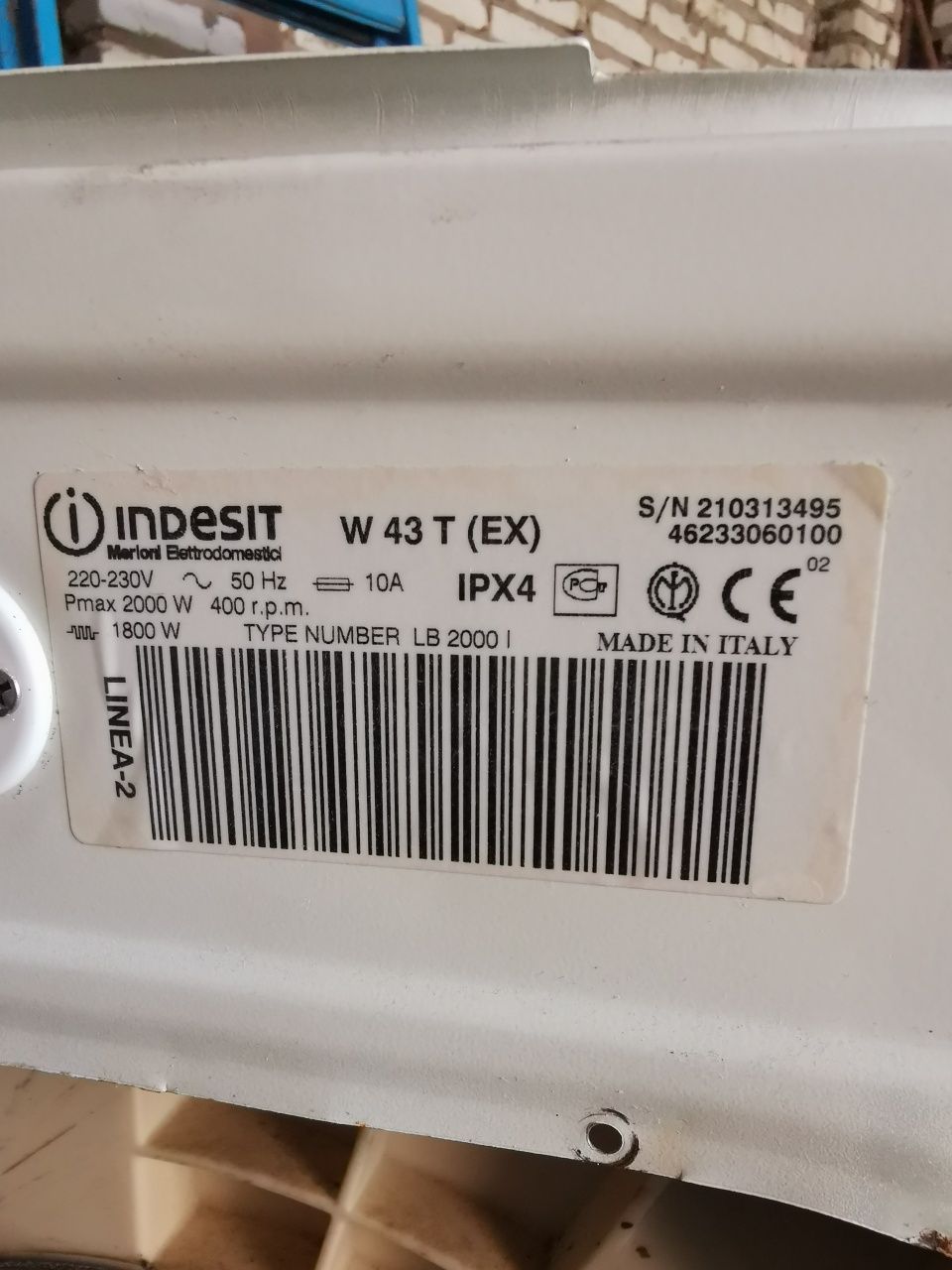 Мотор до пралки Indesit W43T. Запчастини