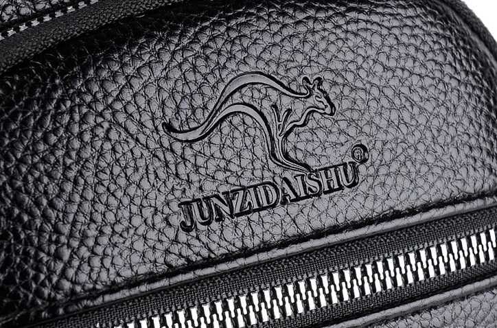 Мужская сумка бананка Кенгуру черная коричневая нагрудная барсетка