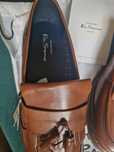 Buty nowe Ben Sherman – Brązowe skórzane loafersy z frędzlami na grube