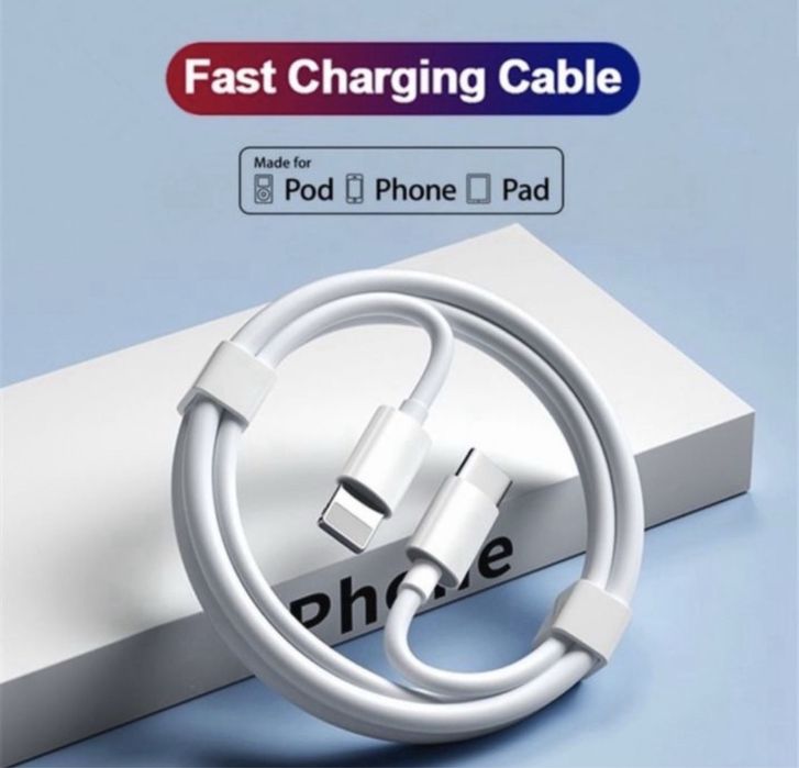 Kabel przewód 2M Usb C do Lightning Szybkie Ładowanie PD Apple IPHONE
