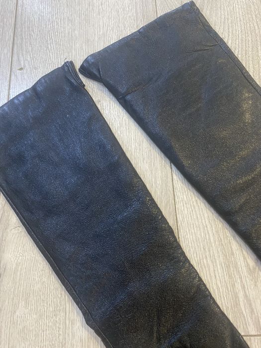 Шкіряні довгі перчатки