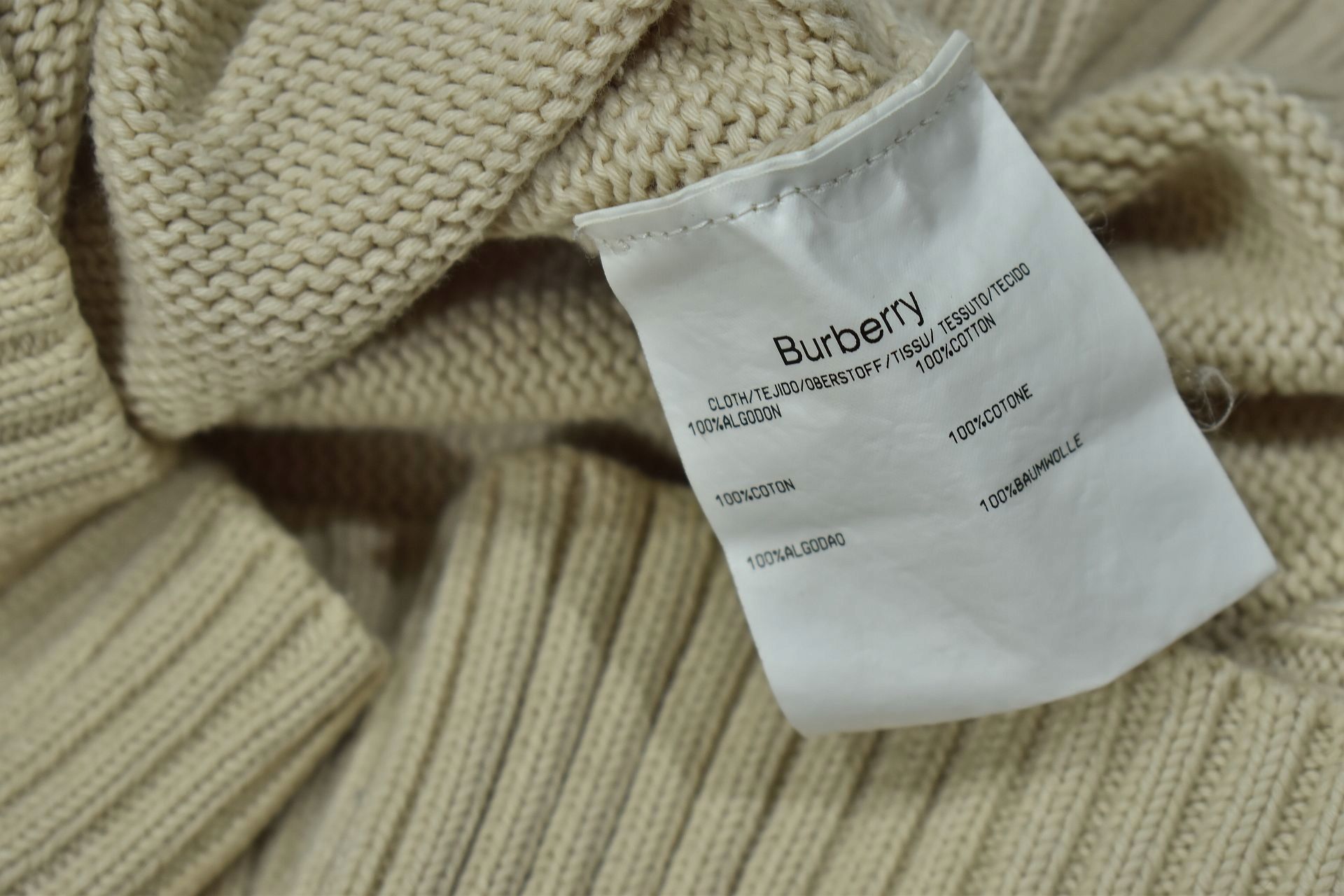 BURBERRY Bawełniany Sweter w Serek Damski / 40