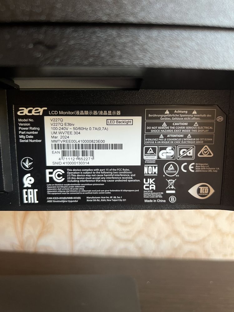 Монитор Acer V227QE3