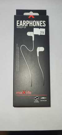 Nowe słuchawki Maxlife - białe