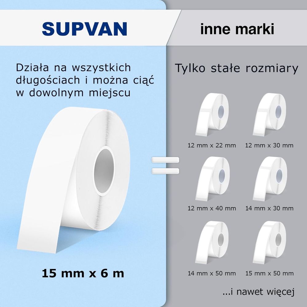 Mini Drukarka Etykiet Samoprzylepnych Termiczna Bluetooth Biała