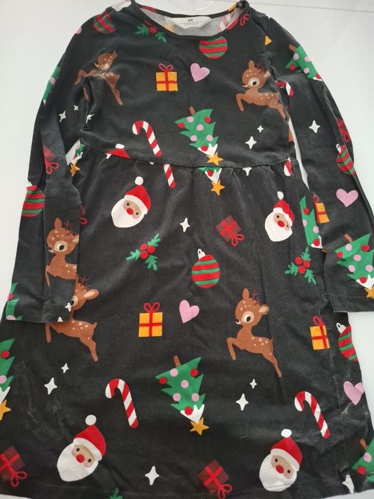 Sukienka bluzka h&m 128cm święta świąteczne
