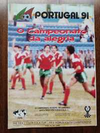 Revista oficial FIFA Mundial 91 sub 21 em Portugal