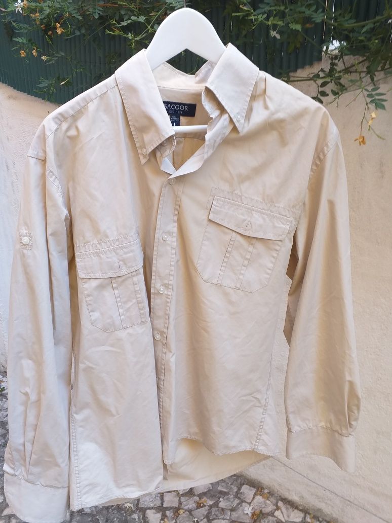 Camisa desportiva L creme SACOOR