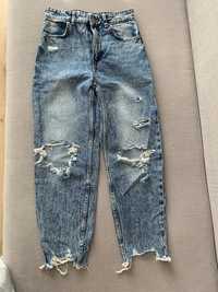 spodnie jeansowe Bershka