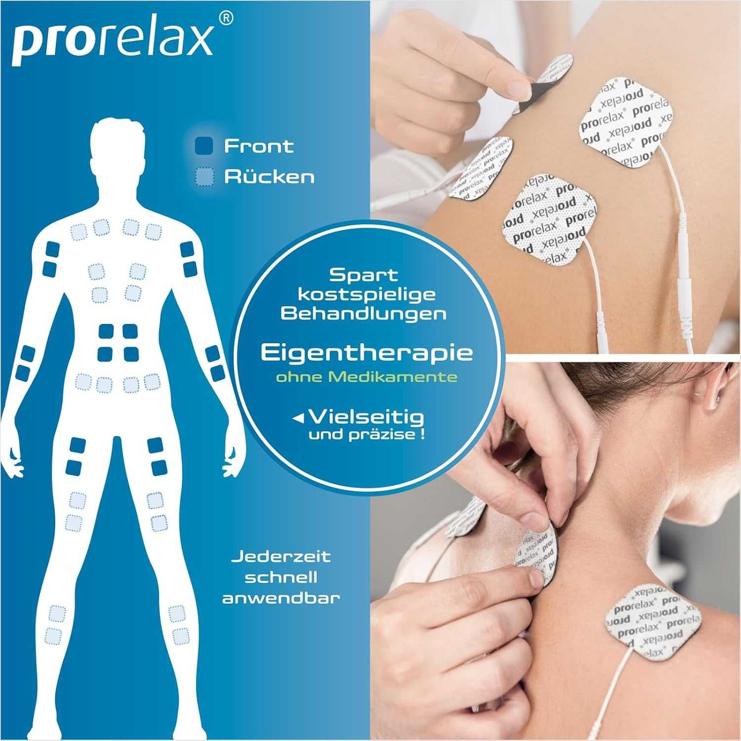 Prorelax Tens/Ems Trio+, Zasilane Bateryjnie,Łagodzenie Bólu