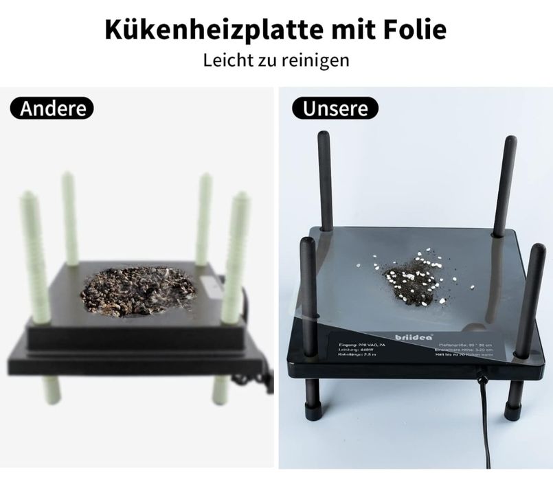 Briidea Płyta grzewcza dla piskląt , 30 x 30 cm