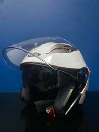 Kask motocyklowy Otwarte/ jet / biały / L / 59-60