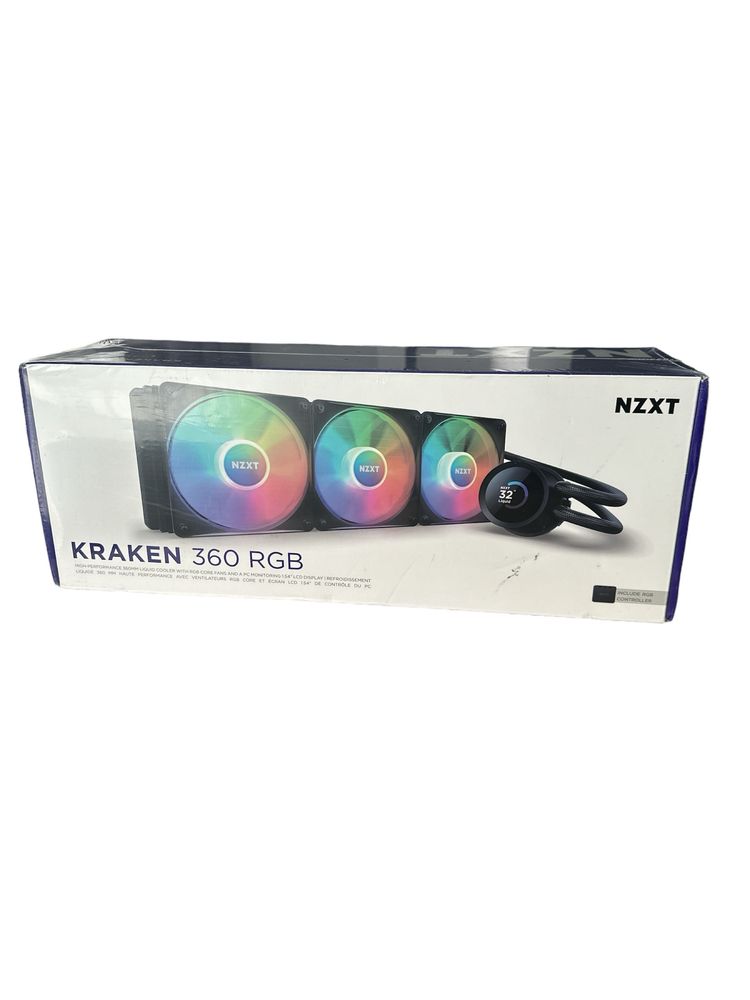 СВО NZXT Kraken RGB 360 мм, RGB, Hub Fans Black (RL-KR360-B1)