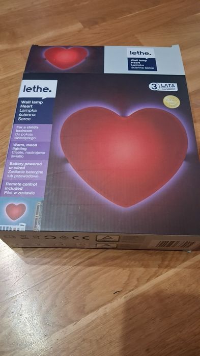 Nowa lampka Led Serce różowa prezent