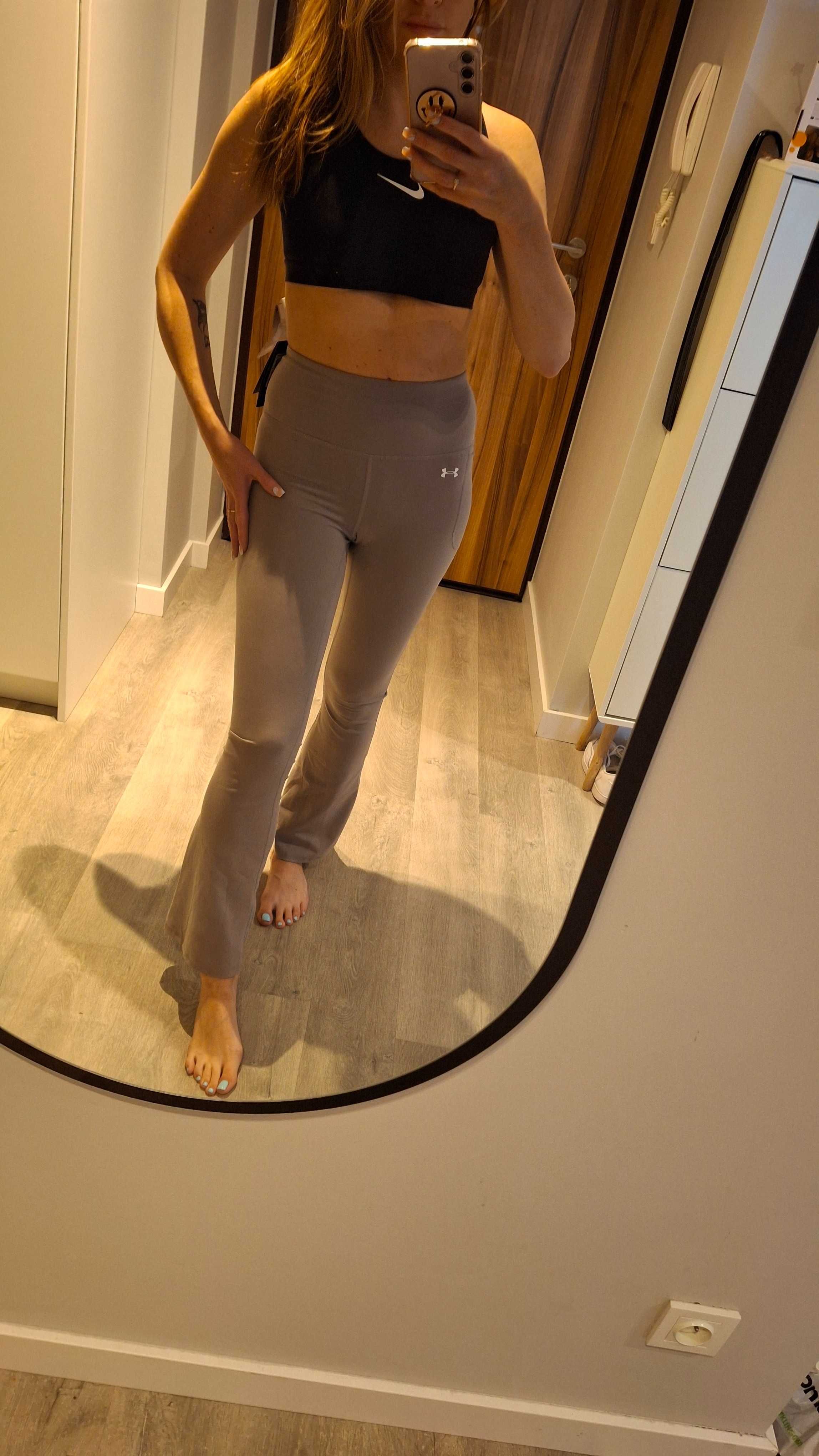 Nowe z metką under Armour szare szersza nogawka s 36 fitnes spodnie