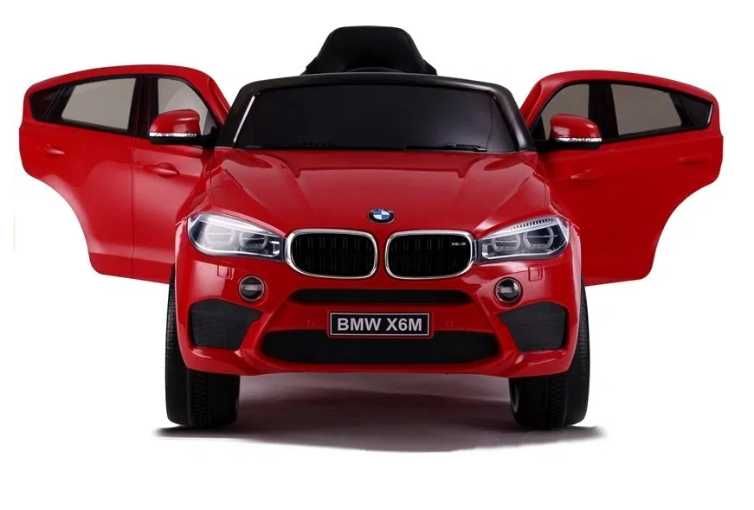 Auto na Akumulator BMW X6 Czerwony Skóra, EVA samochód dla dziecka