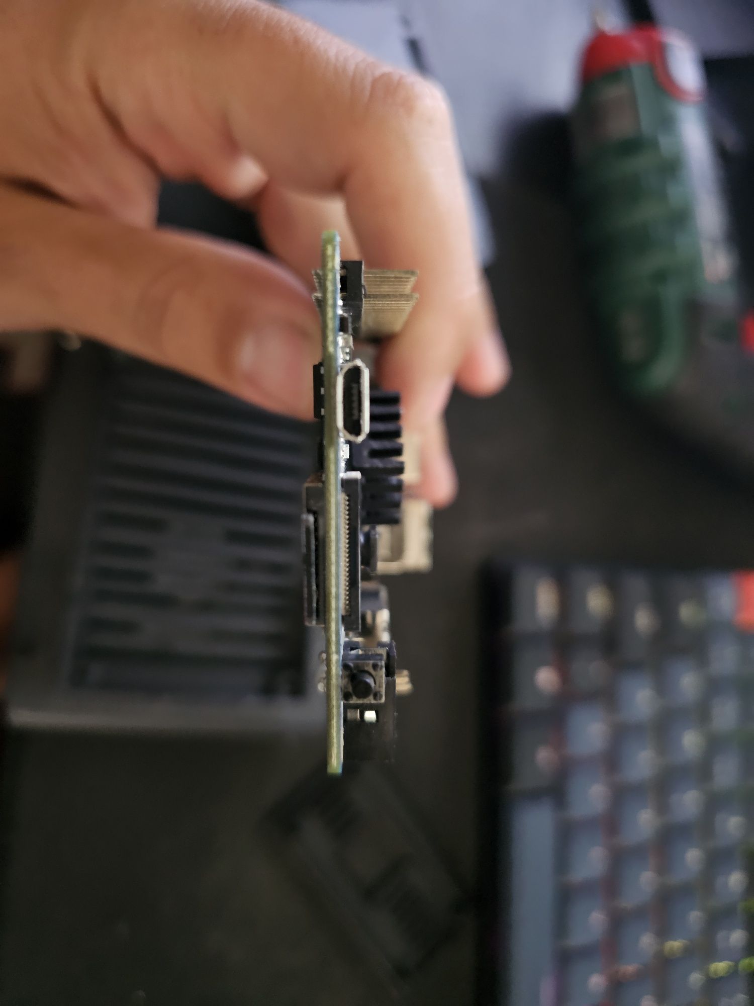 Orange pi pc com caixa dissipadores e cabo de alimentação