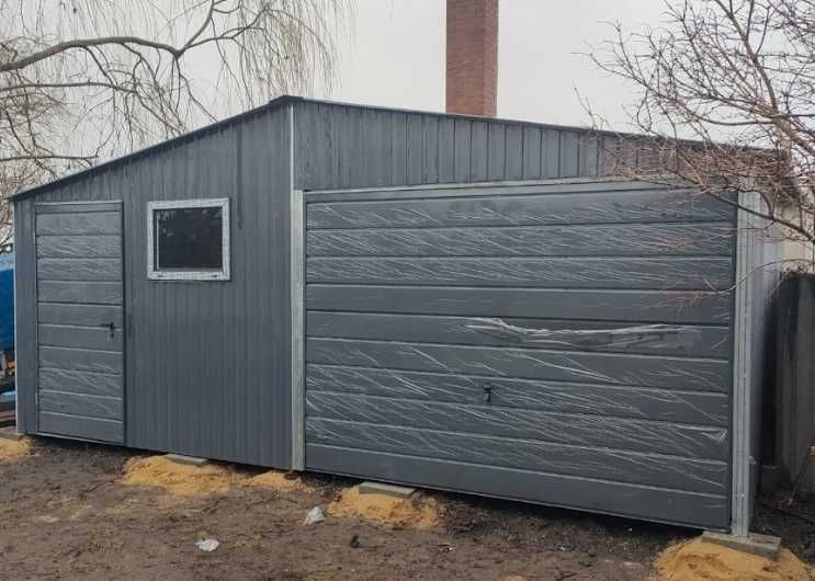 Garaż blaszany 5,5x5, magazyn blaszany, garaże grafitowe