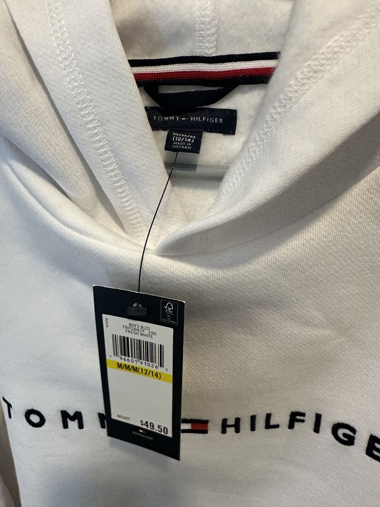 Худі Tommy Hilfiger хлопець 12-14 років, біла-чорна.