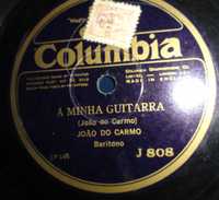 Disco de fado 78 RPM de João do Carmo, muito antigo