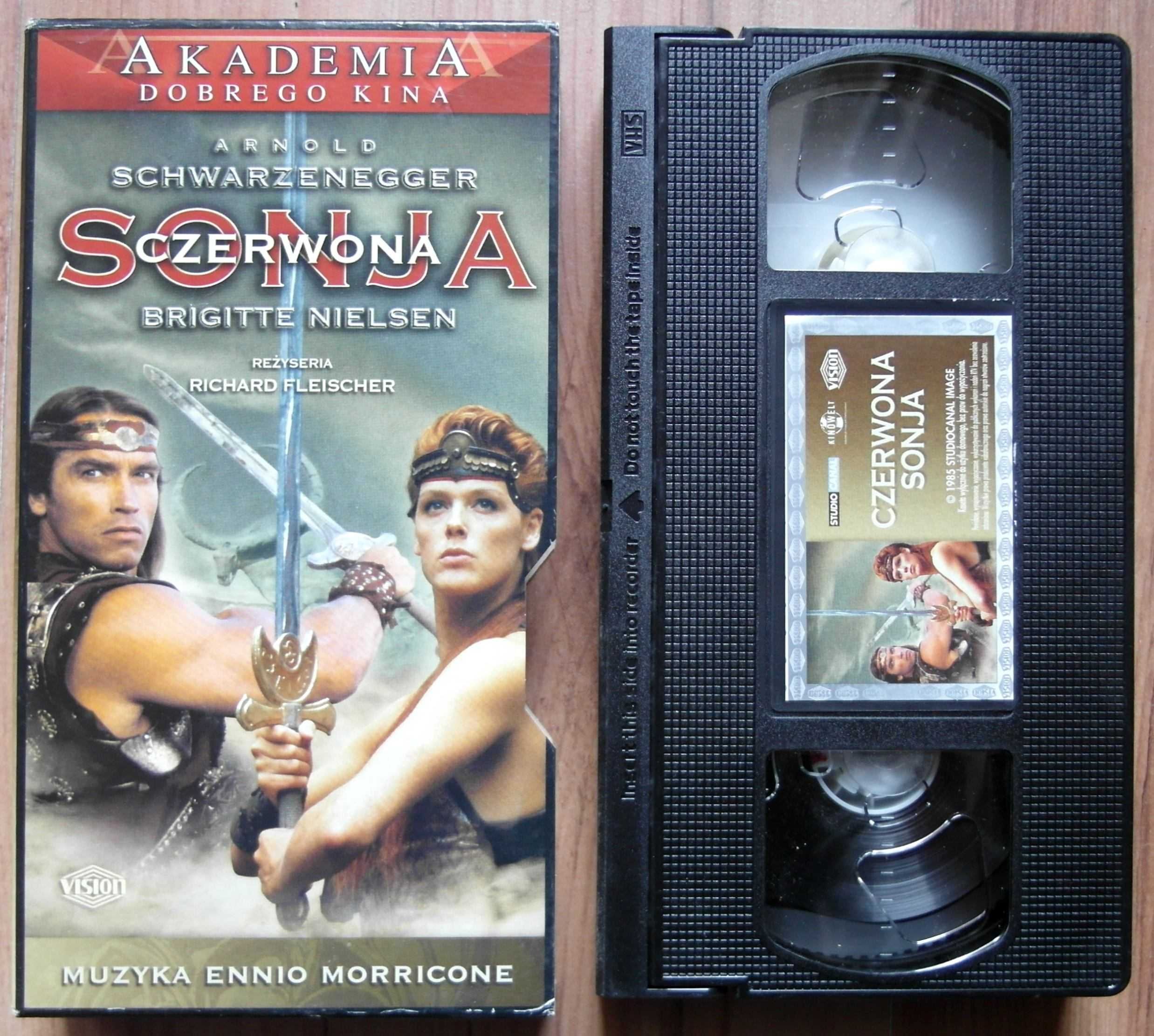 Czerwona Sonja - VHS Arnold Schwarzenegger Morricone - Wrocław wysyłka