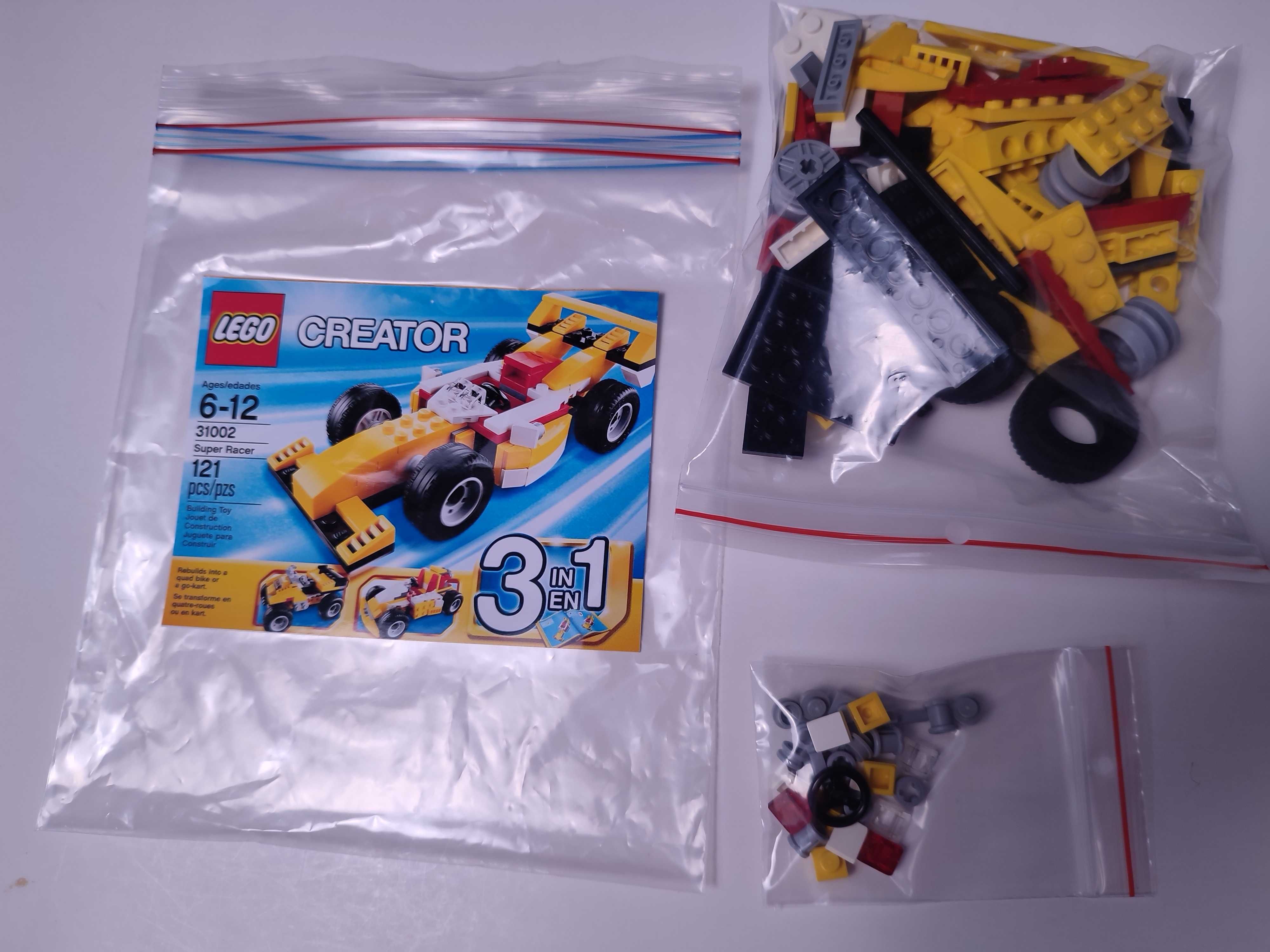 LEGO Creator 3w1 31002 - Samochód wyścigowy - Komplet 100%