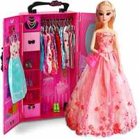 Lalka Domek dla Lalek Barbie Ubranka Garderoba NOWOŚĆ + GRATIS
