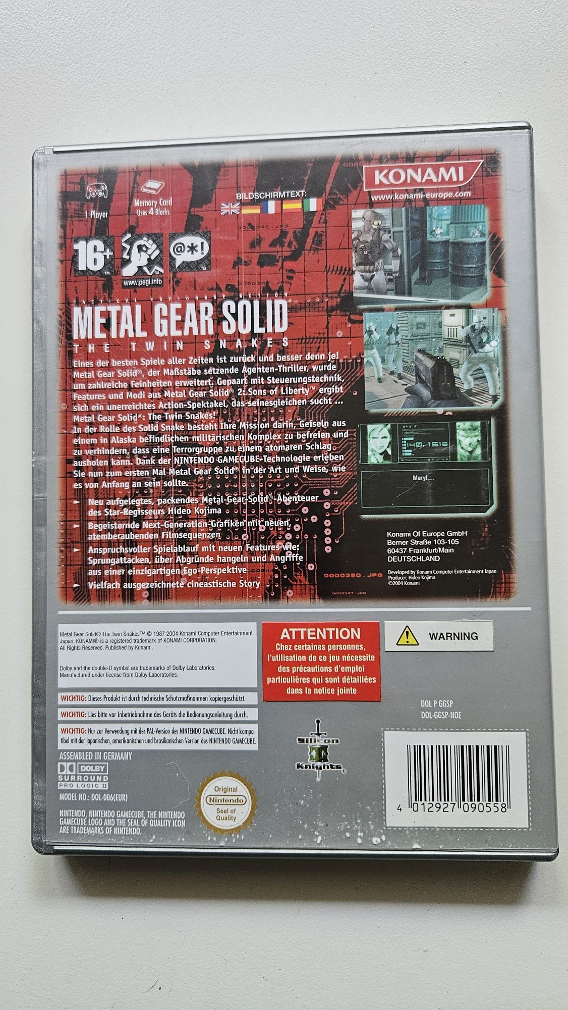 Metal Gear Solid The Twin Snakes Gamecube BDB