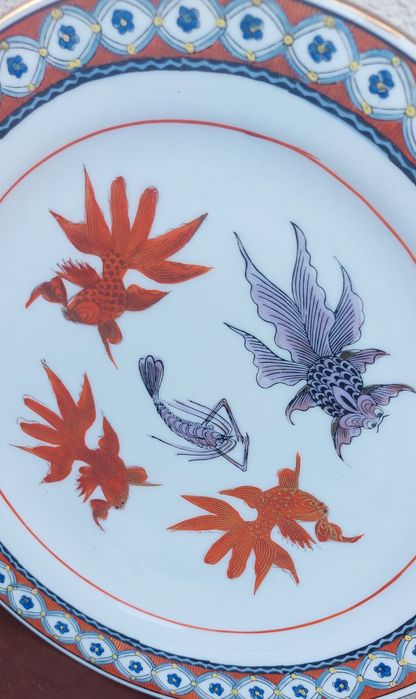 Dois pratos desenhos chineses RIVITEX fabricados em Macau
