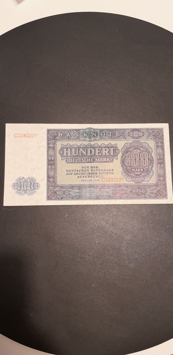 Stary banknot niemiecki PRL z 1948 roku