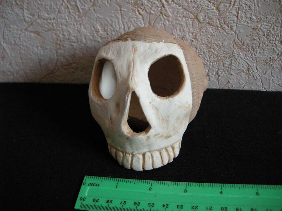 Керамический декор ручной работы для аквариумов. Черепа фэнтези