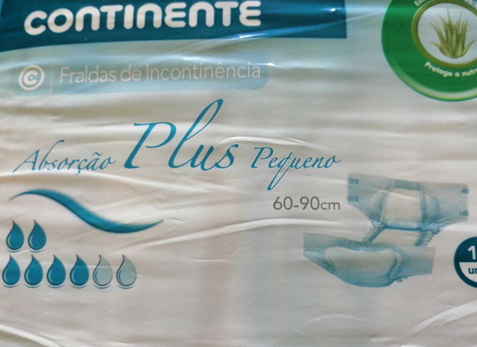 Fraldas incontinência tamanho Pequeno - Continente: 13 Unid