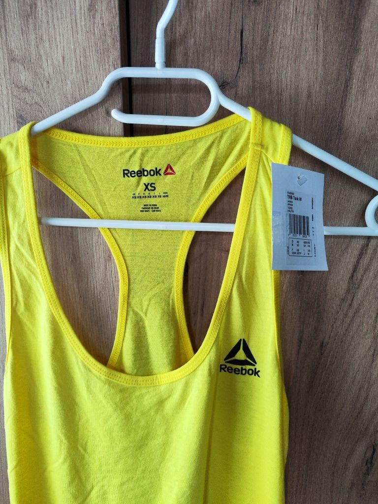 Koszulka top tank treningowa Reebok, damska, rozmiar XS, nowa z metką.