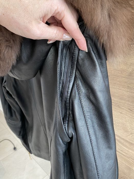 Kurtka skórzana zimowa z futrem