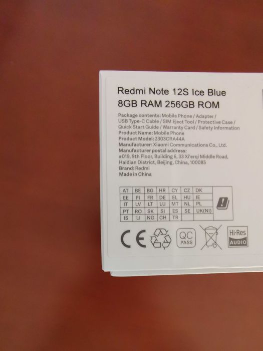 Telefon Xiaomi redmi note 12s, stan idealny, pełen komplet fabryczny