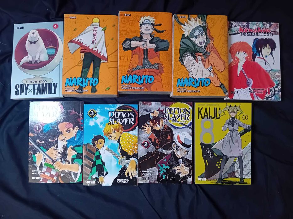 Livros Manga Naruto, Demon Slayer, Kaiju, Kenshi e Spy Family