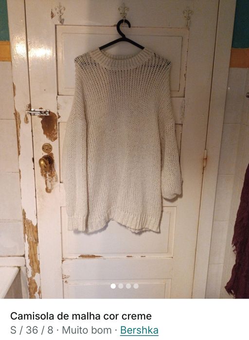 Camisola de malha creme