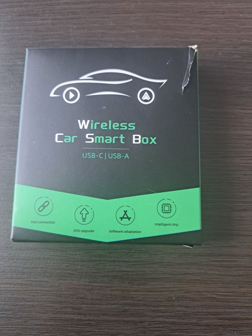 Bezprzewodowy inteligentny box samochodowy Carplay USB-C USB-A smart
