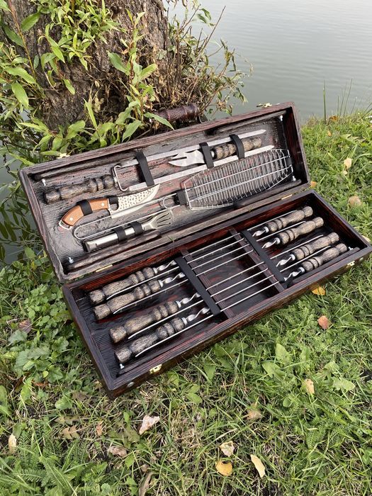 Набір шампурів КАРПАТЬСЬКИЙ подарунок чоловіку на Новий рік