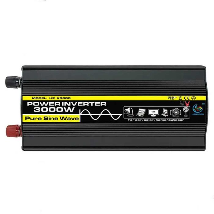 Інвертор перетворювач напруги 1500 Вт 12/220V PH-RD чистий синус